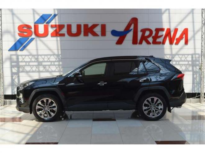RAV-42.5 ハイブリッド G E-Four 4WD　ワンオーナー車ハイブリッド4WDプリクラッシュセーフティ黒革シートヒーターレーダークルーズコントロール11インチナビTVバックカメラLEDパワーバックドアステアリングヒーター横滑り防止装置パーキングセンサー 2500