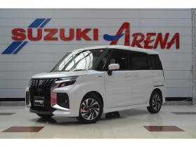 ソリオ　1.2 バンディット ハイブリッド MV 4WD　登録済未使用車ハイブリッド4WDスズキコネクト対応通信機装着車セーフティサポート全方位モニター付9インチナビTVバックカメラアダプティブクルーズコントロール両側オートスライドドアLEDパーキングセンサー 登録済未使用車 1200