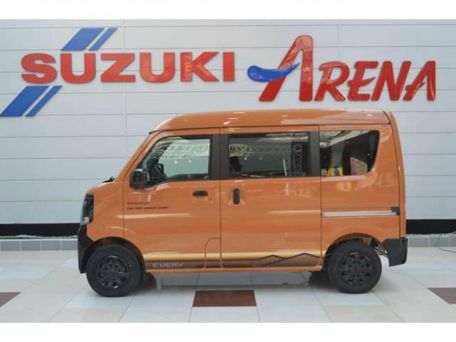 エブリイジョイン ターボ ハイルーフ 4WD　届出済未使用車4WDターボハイルーフセーフティサポート搭載アイドリングストップ両側オートスライドドア7インチワイドディスプレイオーディオハイビームアシストLEDライト後退時ブレーキサポート 登録済未使用車 660