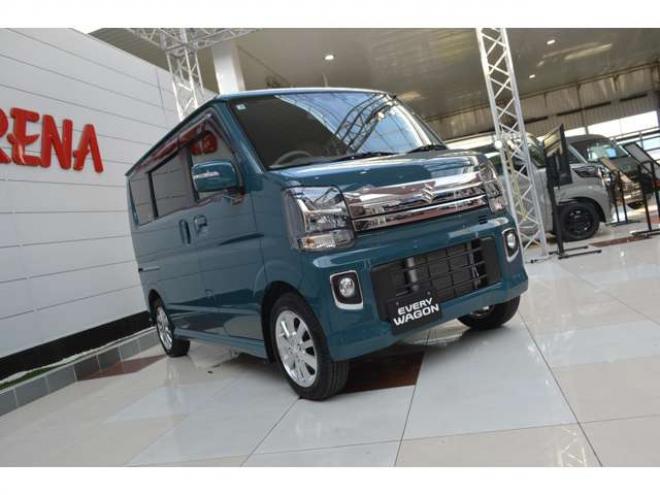エブリイワゴン PZターボスペシャル 4WD　ワンオーナー車4WDターボセーフティサポート搭載アイドリングストップ横滑り防止装置8インチナビTVバックカメラ両側オートスライドドアオートステップリアパーキングセンサーハイビームアシストLED 660