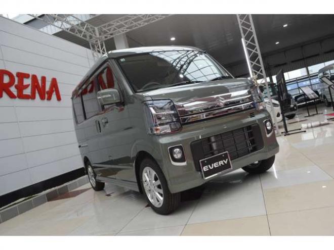 エブリイワゴン PZターボスペシャル ハイルーフ 4WD　届出済未使用車ハイルーフ4WDターボセーフティサポート搭載アイドリングストップ横滑り防止装置CVTマチック両側オートスライドドアオートステップハイビームアシストLEDライト 登録済未使用車 660