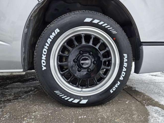 ハイエースバン2.8 スーパーGL ロング ディーゼルターボ 4WD　リアクーラー&ヒーター　プッシュスタート　スマートキー　　ベッドキッド LEDヘッドライト横滑り防止　衝突被害軽減　車線逸脱　トヨタ純正ナビ　フルセグTV　Bluetooth　バックカメラトヨタ純正リアモニター　ETC 2800