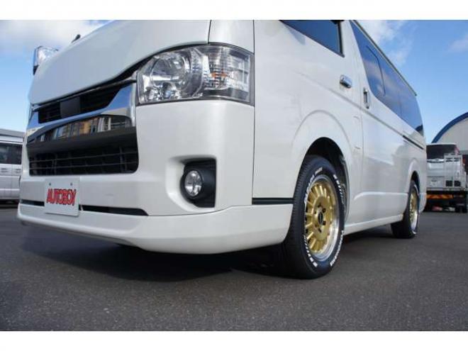 ハイエースバン2.8 スーパーGL ダークプライムII ロングボディ ディーゼルターボ 4WD　ESSEX FスポイラーVer3&サイドライナー&リアライナー　ESSEX　フロアマッド　ENCD17インチAW　ヨコハマPARADA17インチ　ハーフレザーシート　プッシュスタート　リアヒーター 2800