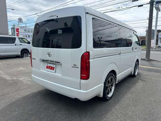 ハイエース2.7 GL ロング ファインテックツアラー 4WD　プッシュスタート　両側パワースライドドア　オートハイビーム ETC2.0 パノラマミックビュー ディスプレイオーディオ Bカメラ　Bluetooth　フルセグTV リアヒーター&クーラーコントローラー ルーフスピーカー 2700