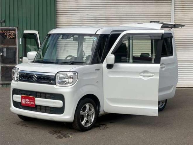 スペーシアハイブリッド X 4WD　レーダーブレーキサポート　両側パワスライドドア　社外ナビ　地デジ　シートヒーター社外エンジンスターター 660