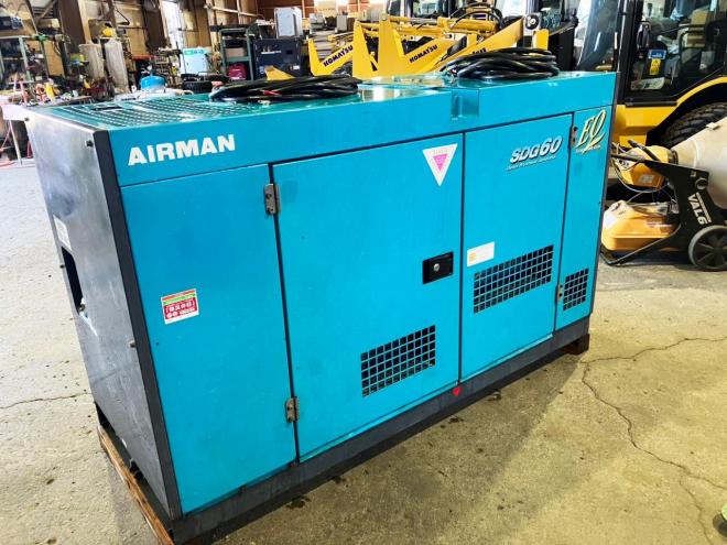 発電機北越　中古　SDG60S　エアマンエンジン発電機　