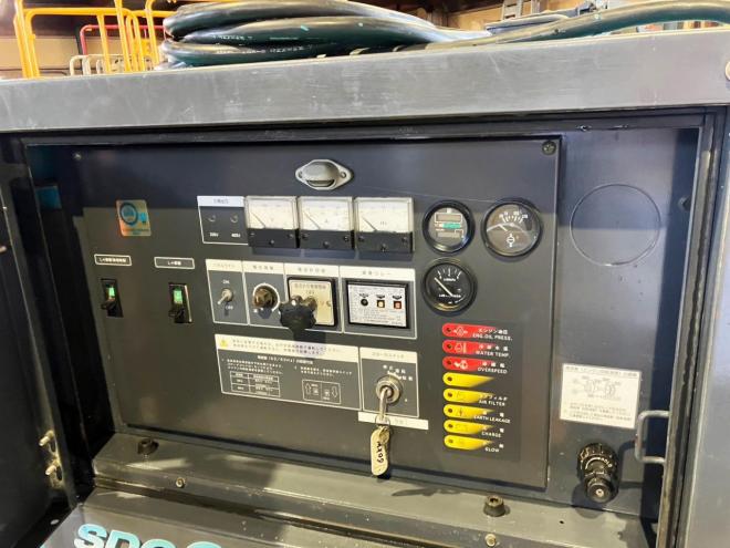 発電機北越　中古　SDG60S　エアマンエンジン発電機　