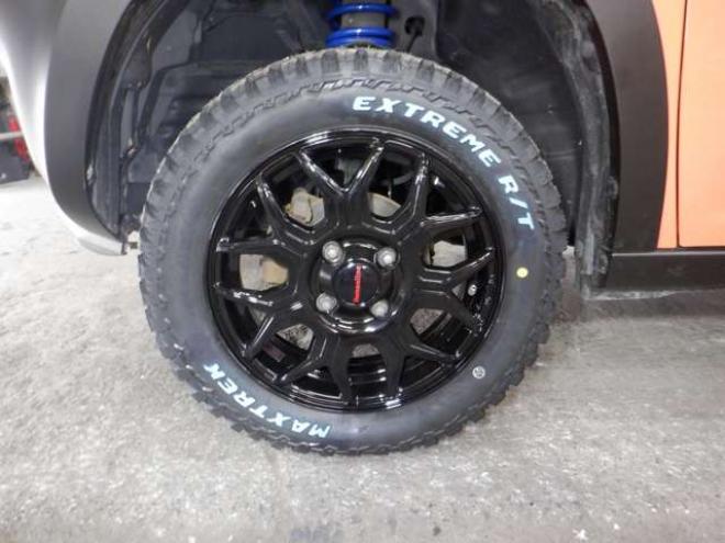 ハスラーG 4WD　本州仕入・後期型・ツートンカラー・ナビ・TV・B/T・リフトアップサス・R/Tタイヤ・衝突軽減・HID・スマートキー・プッシュスタート・ETC 660