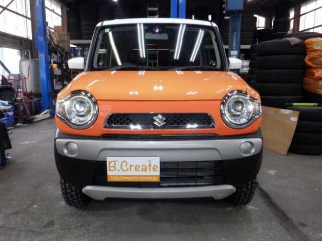 ハスラーG 4WD　本州仕入・後期型・ツートンカラー・ナビ・TV・B/T・リフトアップサス・R/Tタイヤ・衝突軽減・HID・スマートキー・プッシュスタート・ETC 660