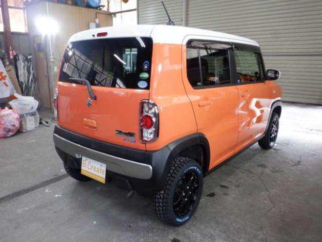 ハスラーG 4WD　本州仕入・後期型・ツートンカラー・ナビ・TV・B/T・リフトアップサス・R/Tタイヤ・衝突軽減・HID・スマートキー・プッシュスタート・ETC 660