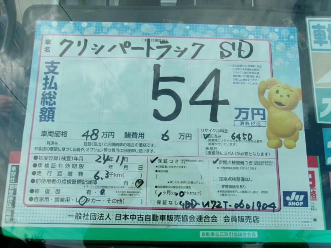 クリッパートラック　SD 4WD 660 2Dr