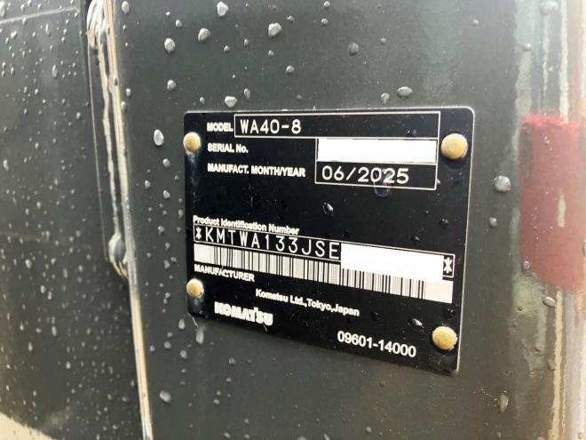 ホイールローダコマツ　未使用　WA40-8　建機