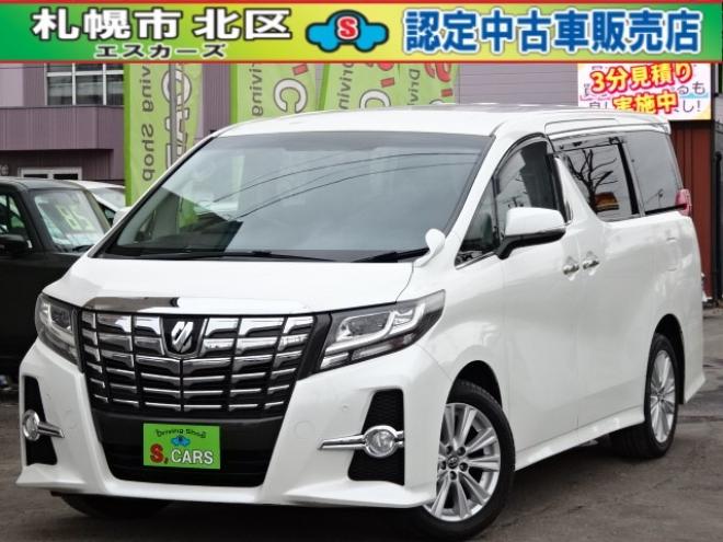 アルファード2.5 S 4WD　本州車　保証1年/走行距離無制限　4WD　両側パワースライドドア　社外9型ナビ　地デジ　バックカメラ　Bluetooth接続　LEDヘッドライト　前後ドライブレコーダー　ビルトインETC　冬タイヤ付属　純正18インチアルミ 2500