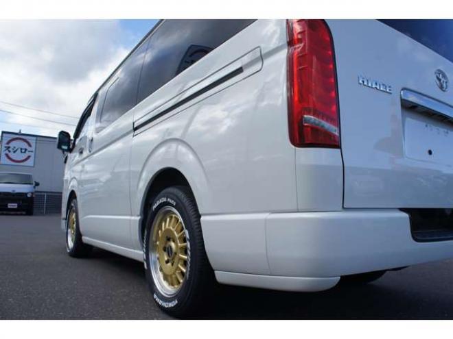 ハイエースバン2.8 スーパーGL ダークプライムII ロングボディ ディーゼルターボ 4WD　ESSEX FスポイラーVer3&サイドライナー&リアライナー　ESSEX　フロアマッド　ENCD17インチAW　ヨコハマPARADA17インチ　ハーフレザーシート　プッシュスタート　リアヒーター 2800