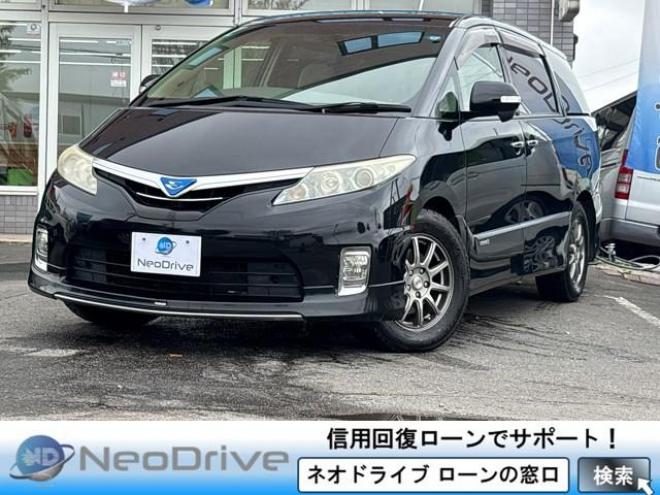 エスティマハイブリッドハイブリッド2.4X 4WD　ローンが不安な方＜優遇ローン＞　本州仕入　モデリスタエアロ　純正ナビ　フルセグTV 4WD 2400 5Dr