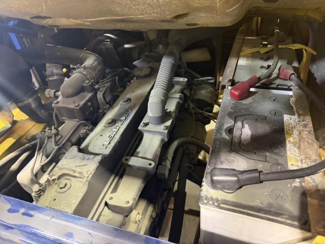 フォークリフト全塗装済！コマツ FD35-5 3.5トン ディーゼル ヒンジ付き ハイマスト