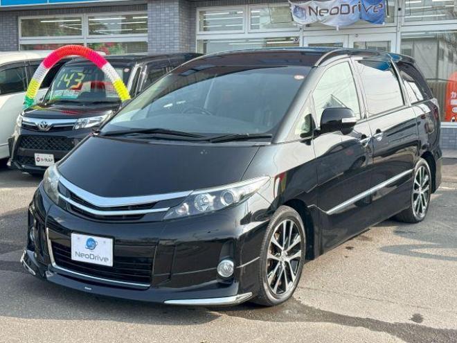 エスティマ2.4アエラス プレミアム エディション 4WD　ローンが不安な方＜優遇ローン＞　本州仕入 モデリスタエアロ　寒冷地仕様　純正8型ナビ 4WD 2400 5Dr