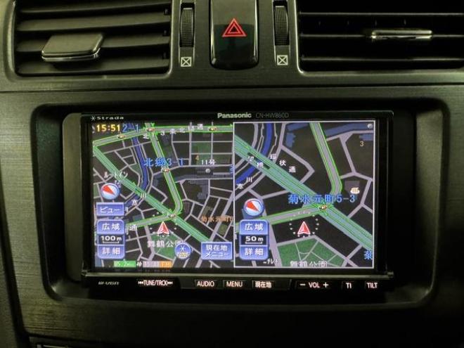 マークXジオ２４０エアリエル　本州仕入　禁煙車　ストラーダナビ　フルセグ地デジ　ＤＶＤ再生　バックカメラ　フロント＆リアスポイラー　社外１７インチＡＷ　社外１６ＡＷ＋スタッドレスタイヤ付　ＨＩＤヘッドライト　横滑り防止装置　ＥＴＣ 4WD 2400 5Dr