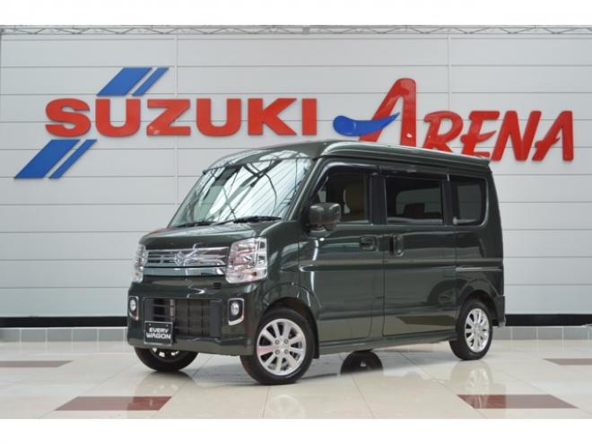 エブリイワゴン PZターボ ハイルーフ 4WD　ワンオーナー車ハイルーフ4WDターボセーフティサポート搭載アイドリングストップ左オートスライドドア8インチナビTVバックカメラハイビームアシストLEDドラレコ前後ETCシートヒーター 660
