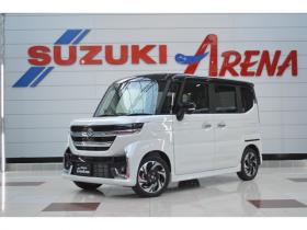 スペーシア　カスタム ハイブリッド XSターボ 4WD　ハイブリッド4WDターボセーフティサポート搭載スズキコネクト対応通信機装着車アダプティブクルーズコントロール全方位モニター付9インチナビ両側オートスライドドアLEDステアリングヒーターパーキングセンサー 登録済未使用車 660