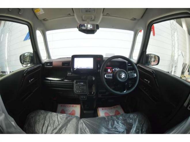 スペーシアカスタム ハイブリッド XSターボ 4WD　ハイブリッド4WDターボセーフティサポート搭載スズキコネクト対応通信機装着車アダプティブクルーズコントロール全方位モニター付9インチナビ両側オートスライドドアLEDステアリングヒーターパーキングセンサー 登録済未使用車 660
