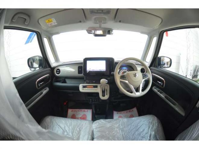ワゴンRスマイルハイブリッド X 4WD　ハイブリッド4WDセーフティサポート搭載スズキコネクト対応通信機装着車アイドリングストップ両側オートスライドドア全方位モニター付9インチナビTVバックカメラアダプティブクルーズコントロールLEDライト 登録済未使用車 660