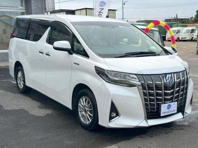 アルファードハイブリッドハイブリッド2.5X 4WD ローンが不安な方＜優遇ローン＞ 寒冷地仕様　アルパインビックナビ　後席モニター　両側パワースライド 4WD 2500 5Dr