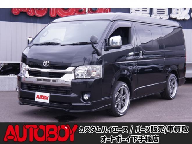 ハイエースバン2.7 スーパーGL ダークプライムII ワイド ミドルルーフ ロングボディ 4WD　フリップダウンモニター・パノラミックビューモニター・デジタルインナーミラー・Fスポイラー・18インチアルミ・ETC 2700