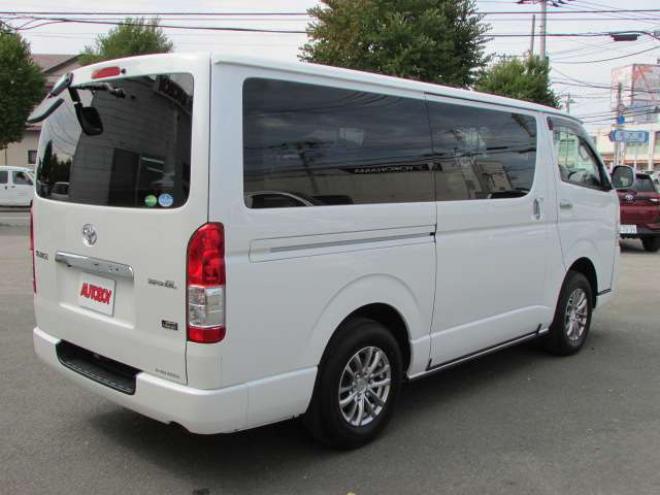 ハイエースバン2.8 スーパーGL 50TH アニバーサリー リミテッド ロングボディ ディーゼルターボ 4WD　ディーゼルターボ/両側パワースライドドア/衝突軽減ブレーキ/LEDヘッドライト/SDナビ/フルセグTV/バックカメラ/ブルートゥース/ETC/オートライト/オートハイビーム/社外アルミホイール 2800
