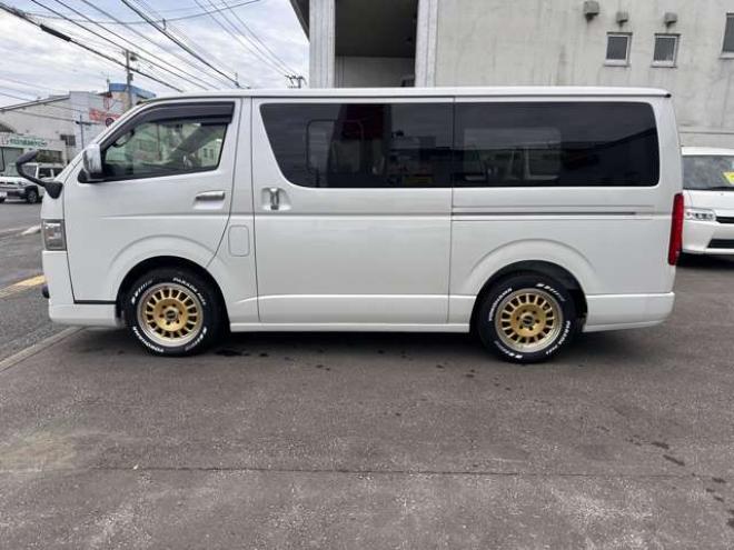ハイエースバン2.8 スーパーGL ダークプライムII ロングボディ ディーゼルターボ 4WD　ESSEX　FスポイラーVer3 サイドライナー リアライナー フロアマッド ENCD17インチ YOKOHAMA PA03 ハーフレザーシート Pスタート リアヒーター&クーラー 社外テールランプ OPLEDヘッドライト ベッドキット 2800