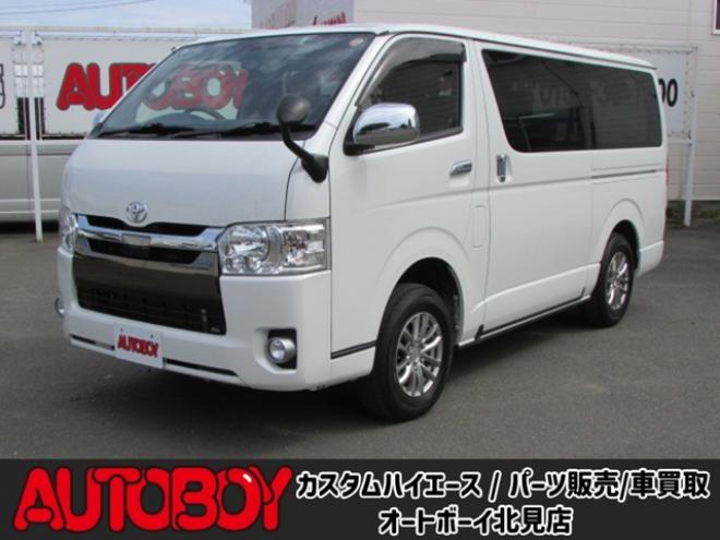 ハイエースバン2.8 スーパーGL 50TH アニバーサリー リミテッド ロングボディ ディーゼルターボ 4WD　ディーゼルターボ/両側パワースライドドア/衝突軽減ブレーキ/LEDヘッドライト/SDナビ/フルセグTV/バックカメラ/ブルートゥース/ETC/オートライト/オートハイビーム/社外アルミホイール 2800