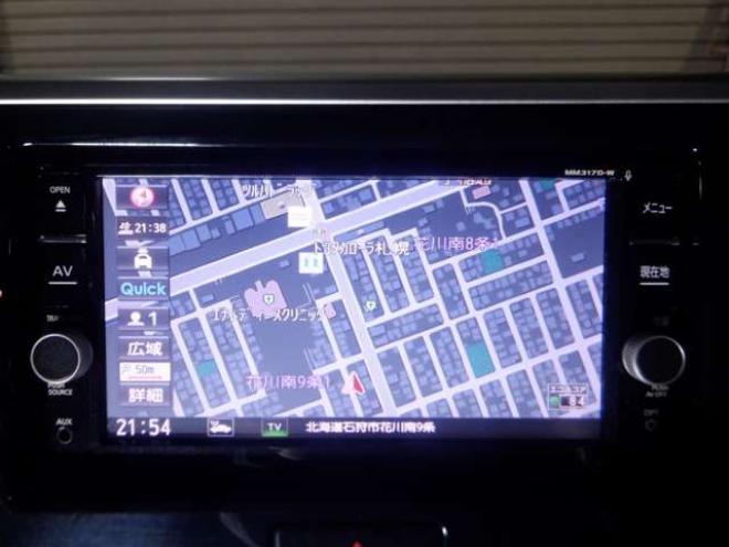デイズルークスハイウェイスターX 4WD　本州仕入・後期型・ナビ・TV・B/T・アラウンドビューモニター・パワスラ・LEDヘッドライト・アイドリングストップ・衝突軽減・オートマチックハイビーム・ETC・シートヒーター・リア席サンシェード・インテリキー 660