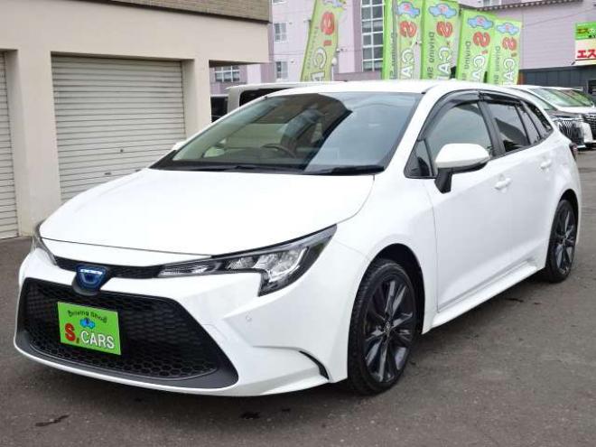 カローラツーリング 1.8 ハイブリッド G-X プラス E-Four 4WD　ハイブリッド機構含保証2年/走行距離無制限　4WD　ワンオーナー セーフティセンス ディスプレイオーディオ・ナビ　バックカメラ　LEDヘッドライト　W/B純正17インチアルミホイール ミラーヒーター 6SRS スマートキー 1800