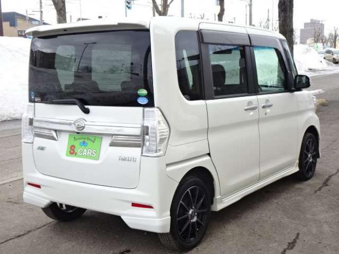 タントカスタム RS トップエディション SAII 4WD　保証1年/走行距離無制限　4WD　ワンオーナー　衝突軽減ブレーキシステム　両側パワースライドドア　純正ナビ　地デジ　Bカメラ　HDMI入力　純正エンジンスターター LEDヘッドライト　ハーフレザーシート 660