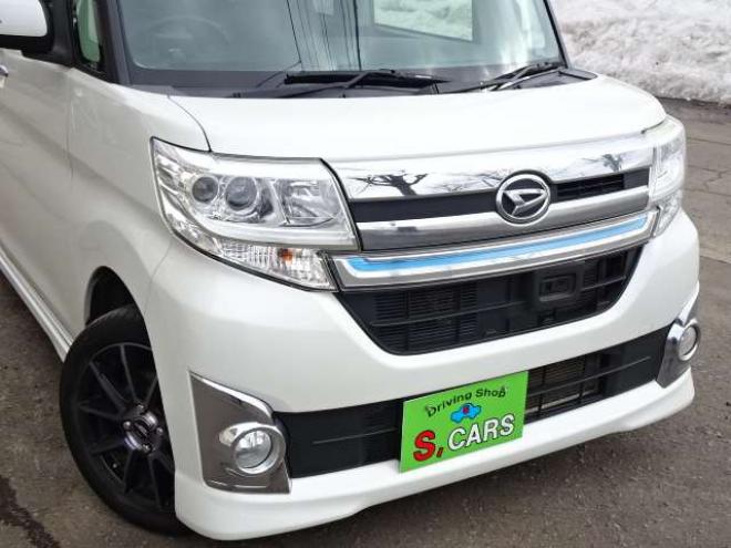 タントカスタム RS トップエディション SAII 4WD　保証1年/走行距離無制限　4WD　ワンオーナー　衝突軽減ブレーキシステム　両側パワースライドドア　純正ナビ　地デジ　Bカメラ　HDMI入力　純正エンジンスターター LEDヘッドライト　ハーフレザーシート 660