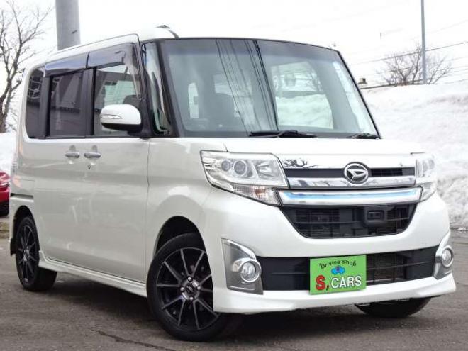 タントカスタム RS トップエディション SAII 4WD　保証1年/走行距離無制限　4WD　ワンオーナー　衝突軽減ブレーキシステム　両側パワースライドドア　純正ナビ　地デジ　Bカメラ　HDMI入力　純正エンジンスターター LEDヘッドライト　ハーフレザーシート 660