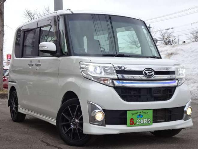 タントカスタム RS トップエディション SAII 4WD　保証1年/走行距離無制限　4WD　ワンオーナー　衝突軽減ブレーキシステム　両側パワースライドドア　純正ナビ　地デジ　Bカメラ　HDMI入力　純正エンジンスターター LEDヘッドライト　ハーフレザーシート 660
