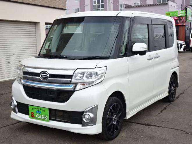 タントカスタム RS トップエディション SAII 4WD　保証1年/走行距離無制限　4WD　ワンオーナー　衝突軽減ブレーキシステム　両側パワースライドドア　純正ナビ　地デジ　Bカメラ　HDMI入力　純正エンジンスターター LEDヘッドライト　ハーフレザーシート 660