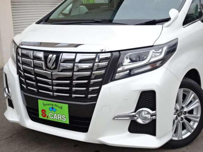 アルファード2.5 S 4WD　本州車　保証1年/走行距離無制限　4WD　両側パワースライドドア　社外9型ナビ　地デジ　バックカメラ　Bluetooth接続　LEDヘッドライト　ビルトインETC　純正18インチアルミ 2500