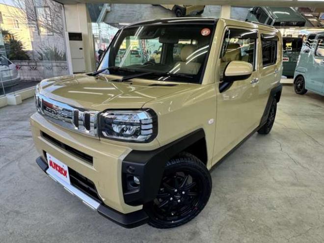 タフトGターボ クロム ベンチャー 4WD　スマートアシストプッシュスタート　エンジンスターター　純正オプションナビ　Bluetooth シートヒーター　追従クルコン　クラッツィオシートカバー　サンルーフ　ドライブレコーダー　新品ジオランダーマッドタイヤ 660