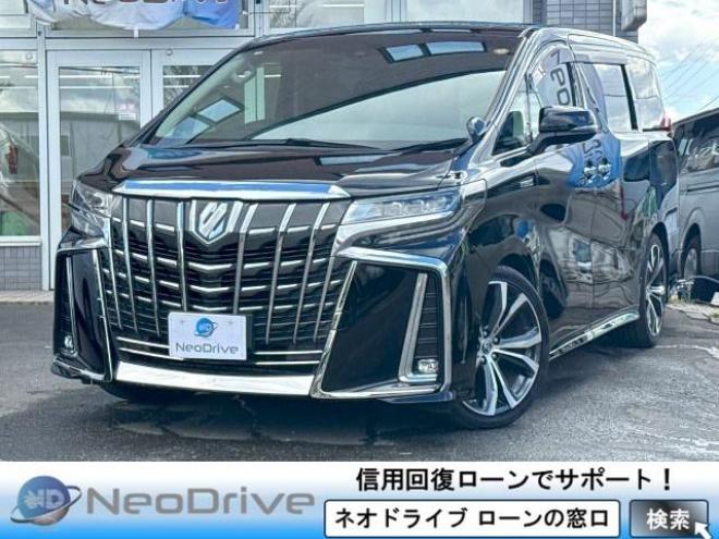 アルファードハイブリッドハイブリッド2.5SR 4WD　ローンが不安な方＜優遇ローン＞　寒冷地仕様　純正ワイドナビ　後席モニター　黒革シート 4WD 2500 5Dr