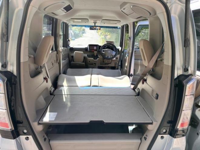 N-BOX+4WD フルフラットシート190センチ　左パワースライド　車中泊可能　バックカメラ　エンジンスターター　ワンセグナビ　ETC タイミングチェーン車　スマートキー 4WD 660 5Dr