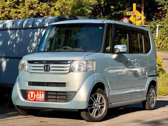 N-BOX+4WD フルフラットシート190センチ　左パワースライド　車中泊可能　バックカメラ　エンジンスターター　ワンセグナビ　ETC タイミングチェーン車　スマートキー 4WD 660 5Dr