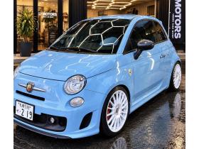 フィアット　500Cアバルトターボ 312141 希少ATパドルシフト リクライニング式バケットシート596 社外マフラー 車高調新品ラグルス 18インチアルミOZレーシング 夏タイヤ新品 車検付 24ヶ月点検整備済 即乗りOK! 1400 3Dr