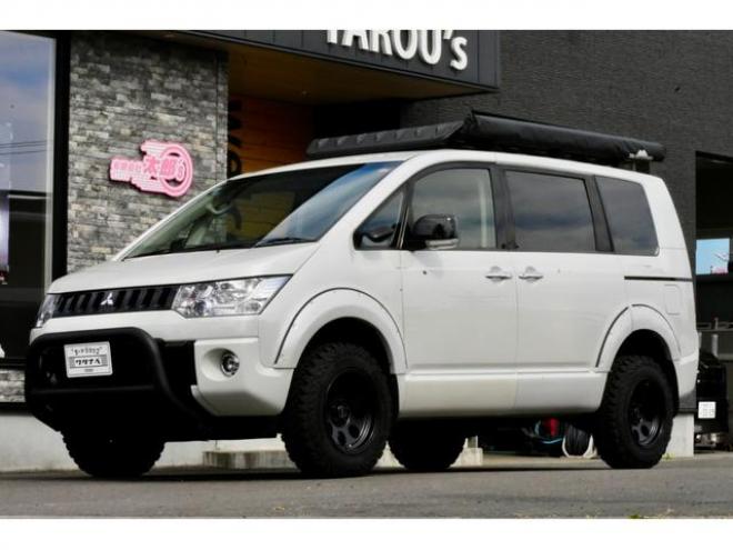 デリカＤ：５ シャモニー ４ＷＤ サイドタープ／ルーフキャリア リフトアップ １６インチホイール／ＭＴタイヤ ＢＳスタッドレス フリップダウンモニター（北海道） 4WD 2200(D) 5Dr
