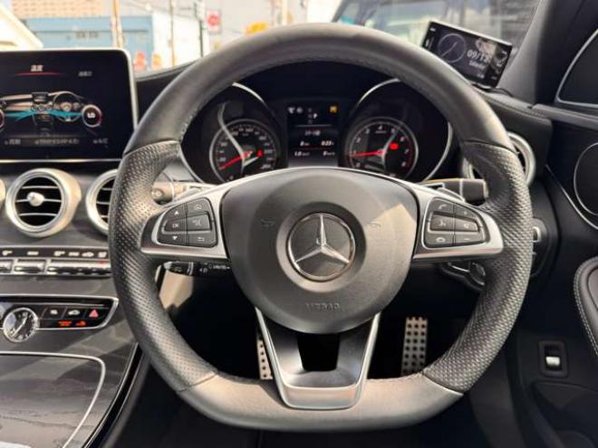ベンツCクラスワゴン C200 4マチック スポーツ 4WD　ブラインドスポットモニター・ディスタンスパイロットディストロニック・ステアリングパイロット・アイドリングストップ・電動テールゲート・メモリーパワーシート・LEDヘッドライト・純正ナビ・バックカメラ 2000