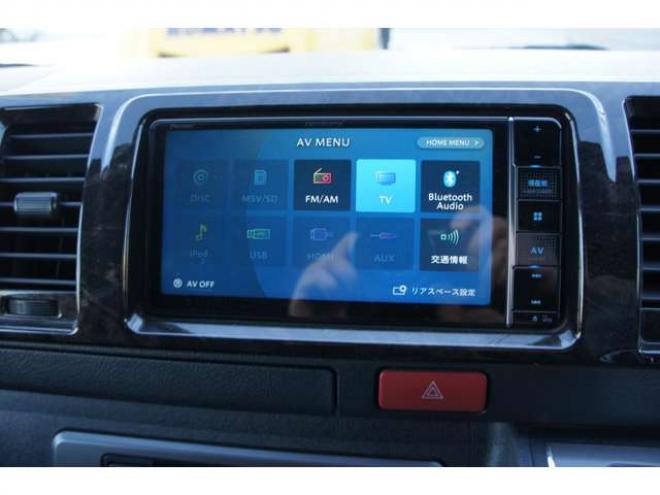 ハイエースバン2.8 スーパーGL ダークプライムII ロングボディ ディーゼルターボ 4WD　ワンオーナー　メモリーナビTV　バックカメラ　ワークエクストラップ17インチAW　ローダウン　415コブラフロントスポイラー　両側パワースライドドア　AC100V　トヨタセーフティセンス　寒冷地仕様 2800