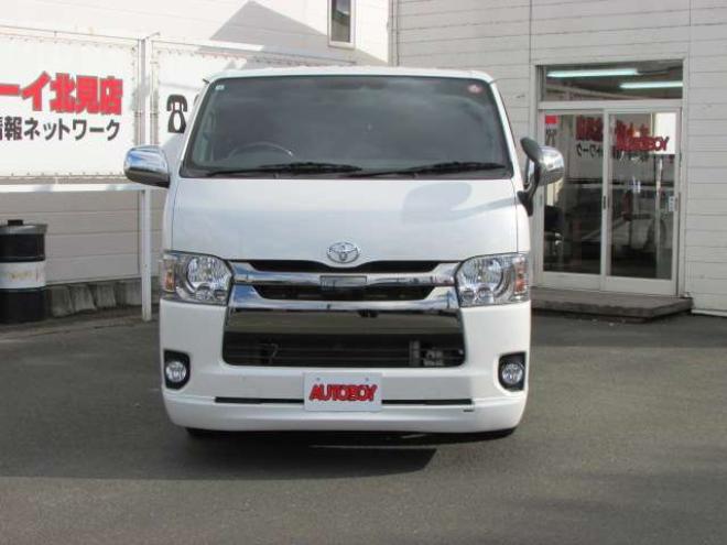 レジアスエース2.8 スーパーGL ダークプライムII ロングボディ ディーゼルターボ 4WD　415COBRA　クリーンルック3フロントスポイラー　バッドラッカーIII17インチAW　ヨコハマPARADA215/60R17　両側パワースライドドア　ETC バックカメラ　フリップダウンモニター　寒冷地仕様　リアヒーター&クーラー 2800