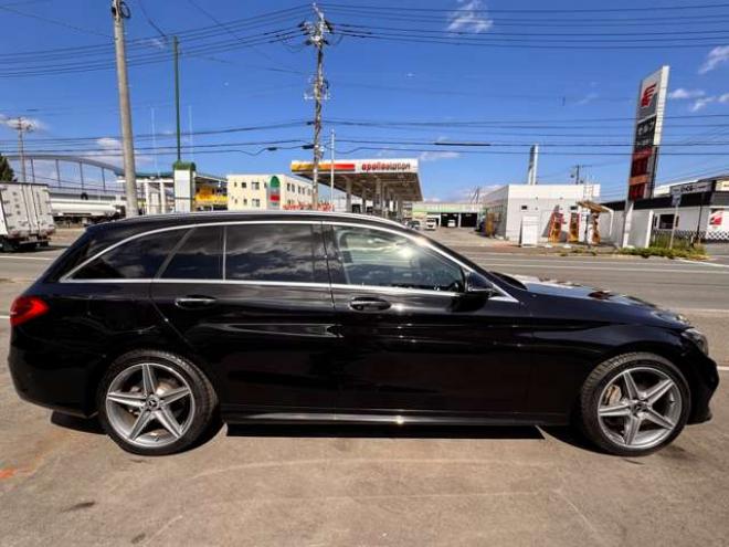 ベンツCクラスワゴン C200 4マチック スポーツ 4WD　ブラインドスポットモニター・ディスタンスパイロットディストロニック・ステアリングパイロット・アイドリングストップ・電動テールゲート・メモリーパワーシート・LEDヘッドライト・純正ナビ・バックカメラ 2000