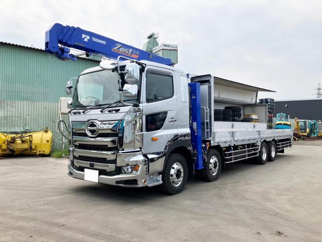プロフィア未使用　4段ラジコンクレーン車　セルフローダー　重機運搬車ウインチ付　大型トラック